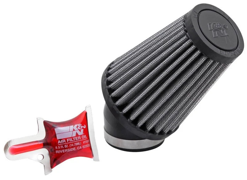 K&N Universal Rubber Filter Round Tapered 3in Base OD x 2in Top OD x 4in H - 73-78 Honda ATC90 - Back View