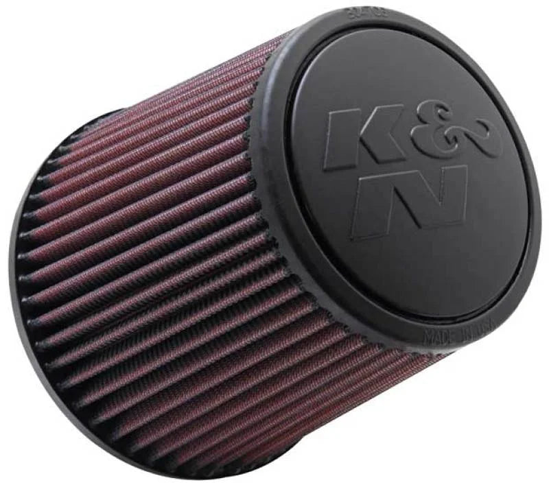 K&N Universal Rubber Filter - Round Tapered 6in Base OD x 3in Flange ID x 6in H - Side View