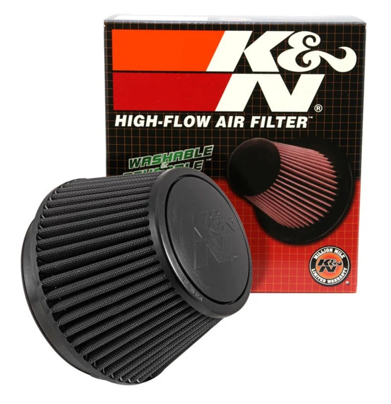 K&N Universal Rubber Filter Round Tapered 6in Flange ID x 7.5in Base OD x 5.25in Top OD x 6.75in H - Detail View
