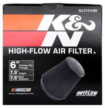 Load image into Gallery viewer, K&amp;N Universal Rubber Filter Round Tapered 6in Flange ID x 7.5in Base OD x 5.25in Top OD x 8in Height - Back View