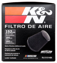 Load image into Gallery viewer, K&amp;N Universal Rubber Filter Round Tapered 6in Flange ID x 7.5in Base OD x 5.25in Top OD x 8in Height - Installation View