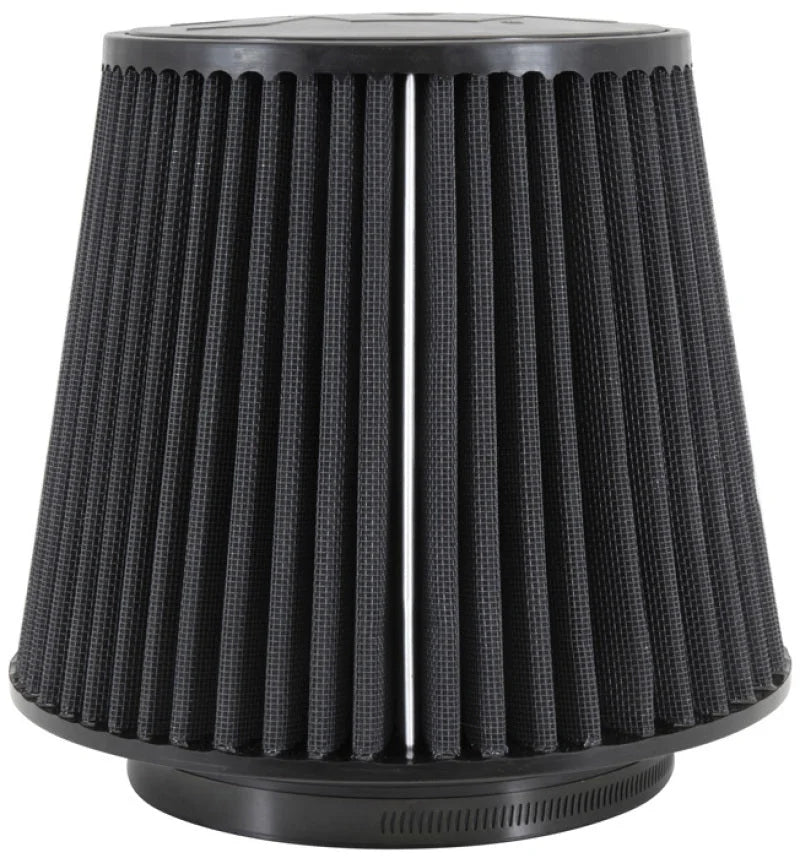 K&N Universal Rubber Filter-Round Tapered 6in Flange ID x 9in Base OD x 6.625in Top OD x 7.5in H - Side View