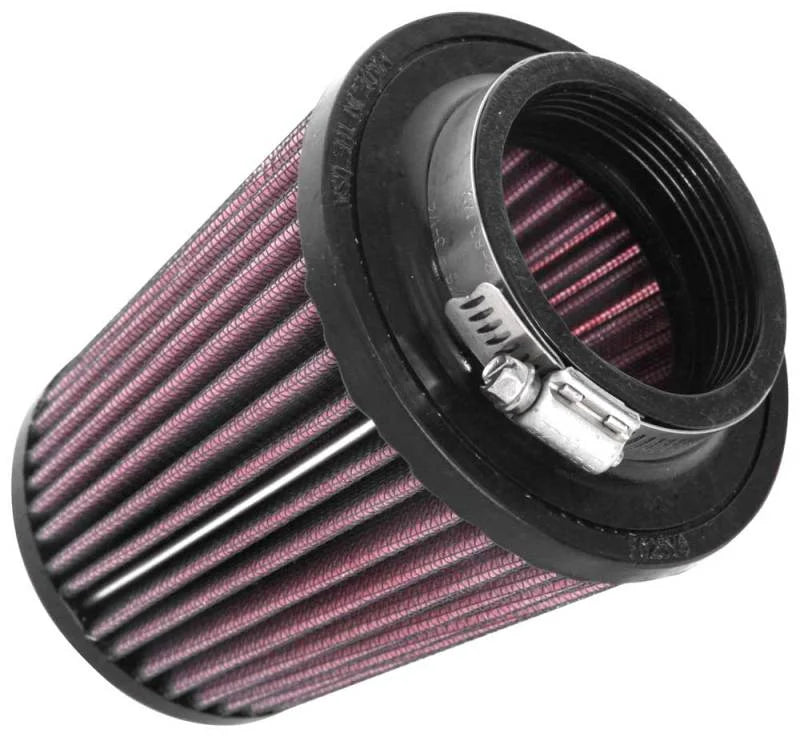 K&N Universal Tapered Filter 2.5in Flange ID x 4.5in Base OD x 3.5in Top OD x 5in Height - Side View