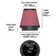 Load image into Gallery viewer, K&amp;N Universal Tapered Filter 3-1/8in Flange IDx4-15/16in Base OD x 3-1/2in Top OD x 3-15/16in Height - Detail View