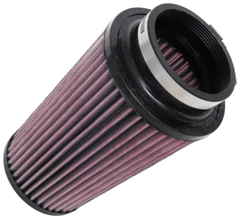 K&N Universal Tapered Filter 3.5in Flange ID x 5.5in Base OD x 4in Top OD x 8in Height - Side View