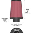 Load image into Gallery viewer, K&amp;N Universal Tapered Filter 3.5in Flange ID x 5.5in Base OD x 4in Top OD x 8in Height - Additional View 8