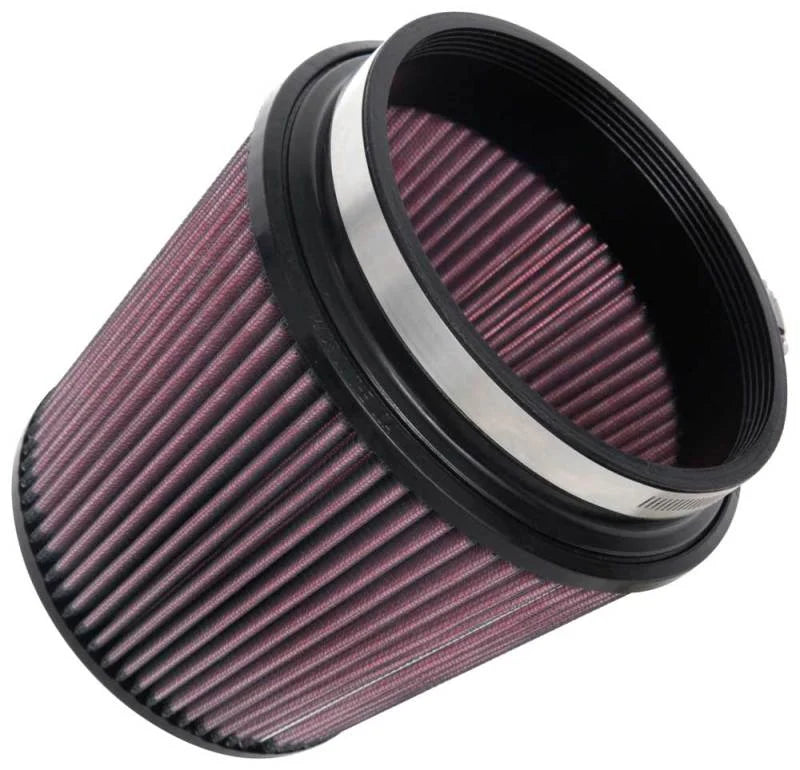 K&N Universal Tapered Filter 6in Flange ID x 7.5in Base OD x 5.875in Top OD x 6.5in Height - Side View