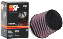 Load image into Gallery viewer, K&amp;N Universal Tapered Filter 6in Flange ID x 7.5in Base OD x 5.875in Top OD x 6.5in Height - Back View