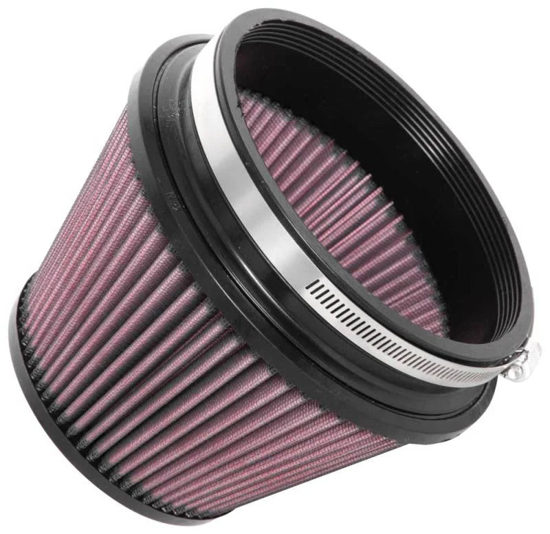 K&N Universal Tapered Filter 6in Flange ID x 7.5in Base OD x 5in Top OD x 5in Height - Side View