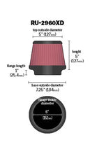 Load image into Gallery viewer, K&amp;N Universal Tapered Filter 6in Flange ID x 7.5in Base OD x 5in Top OD x 5in Height - Additional View 11