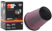 Load image into Gallery viewer, K&amp;N Universal Tapered Filter 6in Flange ID x 7.5in Base OD x 5in Top OD x 8in Height - Back View