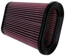 Load image into Gallery viewer, K&amp;N Universal Unique Air Filter 7.5in X 4.5in Base x 5.5in X 2.5in Top x 9in Height - Side View