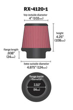 Load image into Gallery viewer, K&amp;N Universal X-Stream Clamp-On Air Filter 3.313in Flg ID/4.875in Base OD/4in Top OD/4.25in H - Main Product View