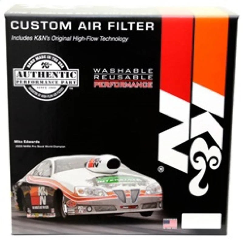 K&N X-Stream Top Assembly 14in OD 5.125in Neck Flange 3.063in H - Side View