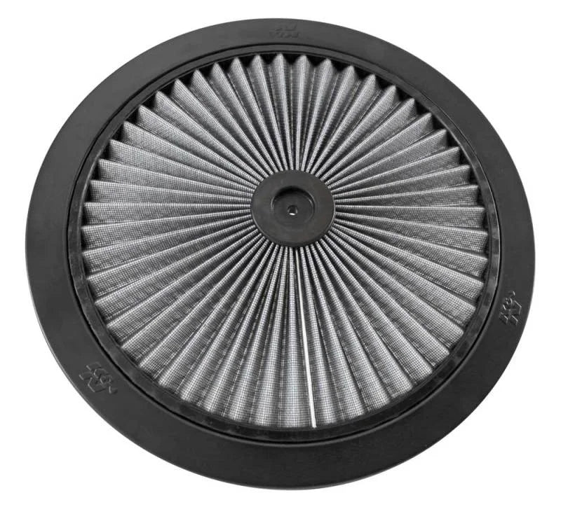K&N X-Stream Top Filter 14in OD Black Round Lid - Side View