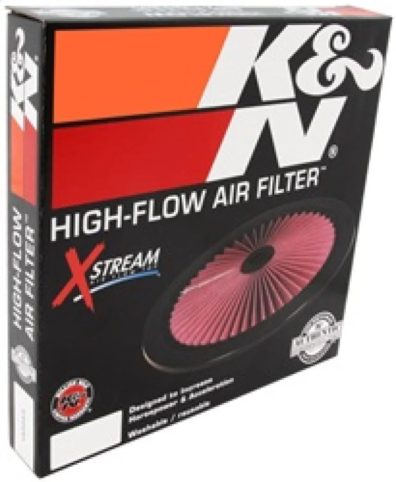 K&N X-Stream Top Filter X-Stream 14 inch OD Chrome - Back View