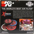 Load image into Gallery viewer, K&amp;N X-Stream Top Filter X-Stream 14in OD - Red - Side View