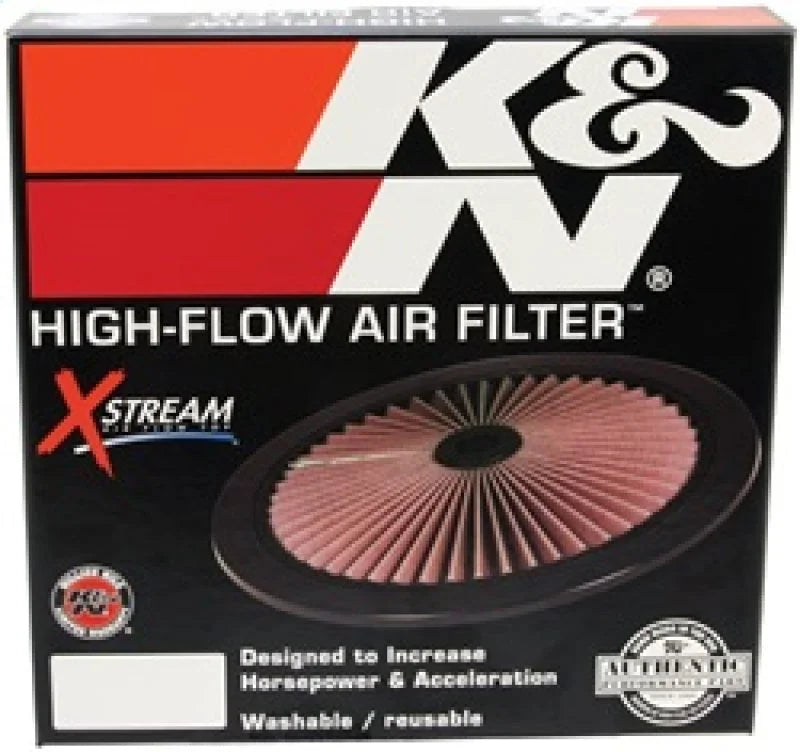 K&N X-Stream Top Round Lid 9 inch Outside Diameter - Back View