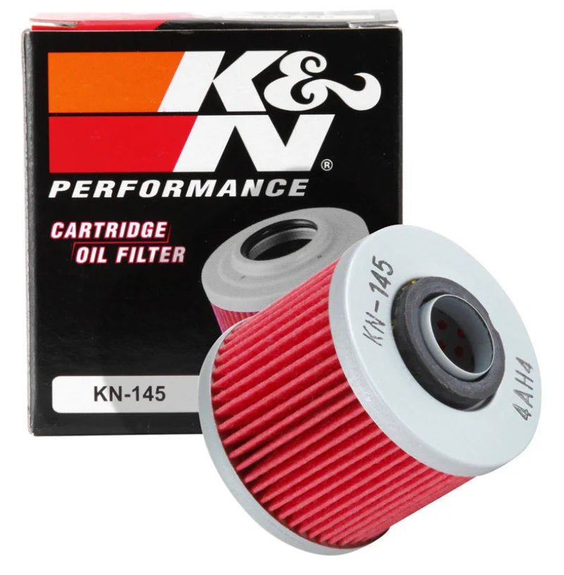 K&N Yamaha / MUZ / MZ / Sachs / Aprilia / Derbi 2.156in OD x 2.313in H Oil Filter - Installation View