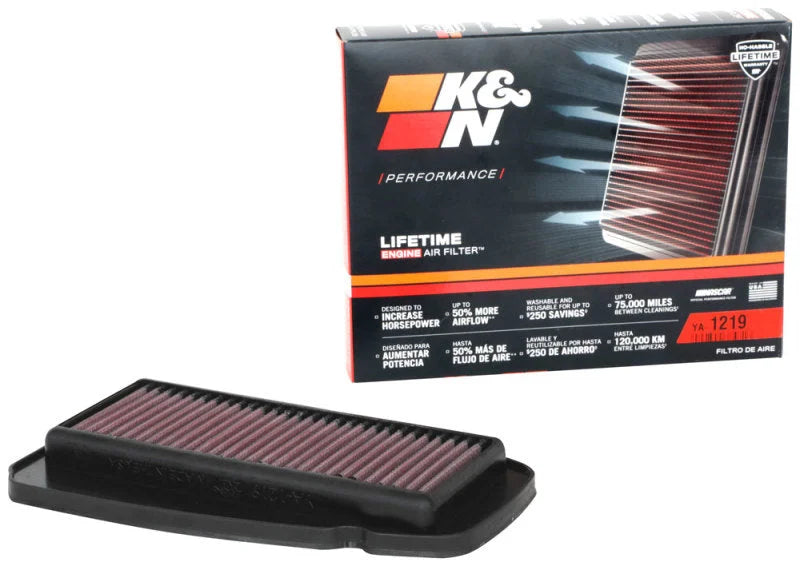K&N Yamaha YZF R125 2019 Replacement Air Filter - Back View