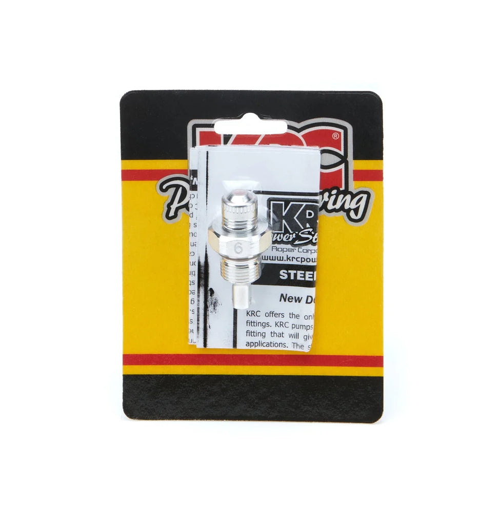 KRC Power Steering Alum Flow Valve -6AN Male ID - 6 KRC 25306000