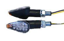 Load image into Gallery viewer, K&amp;S Technologies LED ULTRA MINI-MARKER LIGHTS, TRIANGLE W/AMBER TIP, BLK, SHORT 25-8945