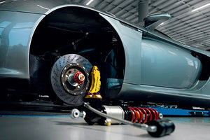 KW 04-05 Porsche Carrera GT Special Edition HLS4 V5 Coilover Kit w/ Red & Blue Springs - Main Product View