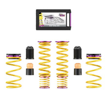 Load image into Gallery viewer, KW 2020+ Chevrolet Corvette C8 (w/ Electronic Dampers &amp; OE Noselift) Height Adjustable Spring Kit - Main Product View