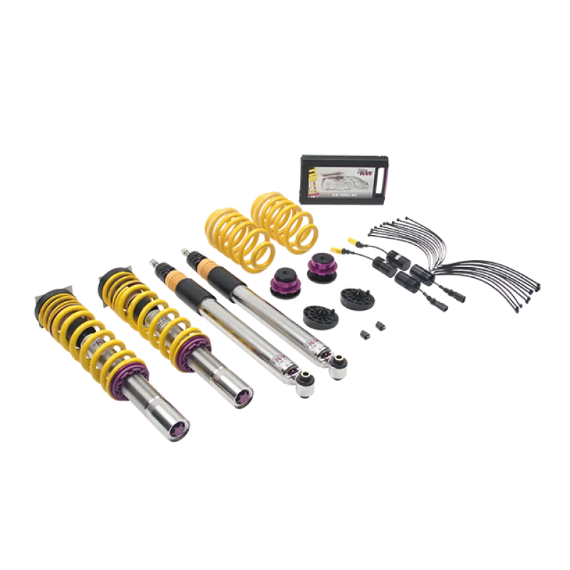 KW Coilover Kit V3 2017+ Audi A4 (B9) Sedan 2wd w/ Electronic Dampers - Main Product View