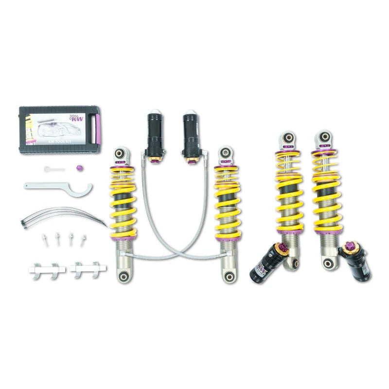 KW Coilover Kit V4 2010-2015 Audi R8 (42) V8 Including Spyder w/o Magnetic Ride - Side View