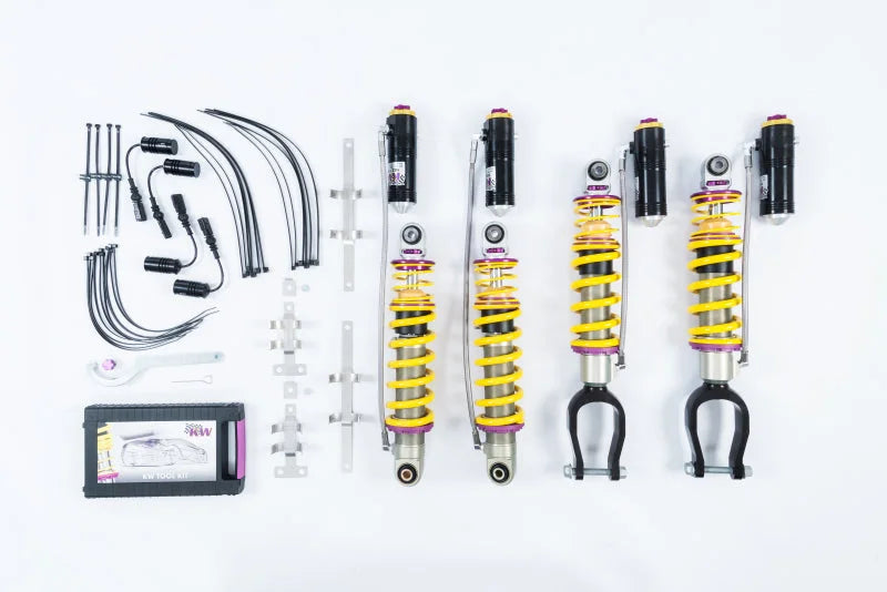 KW Coilover Kit V4 Bundle Audi R8 (4S) Coupe/Spyder w/ Magnetic Ride - Side View