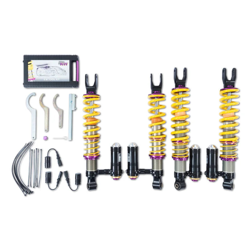KW Coilover Kit V4 Kit 2011+ Lamborghini Aventador Incl Roadster w/ Electronic Dampers - Side View