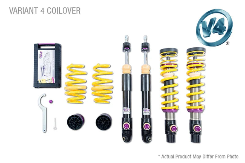 KW Coilover Kit V4 Porsche 911 (992) Carrera 2/2S Coupe w/o or w/ original lift system w/ PASM - Main Product View