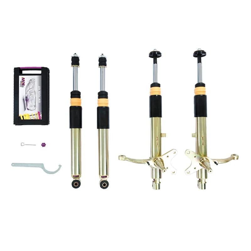 KW Shock Kit V3 74-89 Porsche 911 G-Model (Incl. Turbo) w/ Compression and Rebound Adj. - Back View