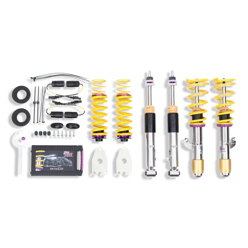KW V3 Coilover w/ Cancellation Kit 15 BMW F80/F82 M3/M4 - Back View