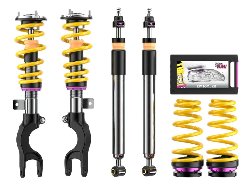KW V3 Leveling Coilover Tesla Model 3 AWD - Back View