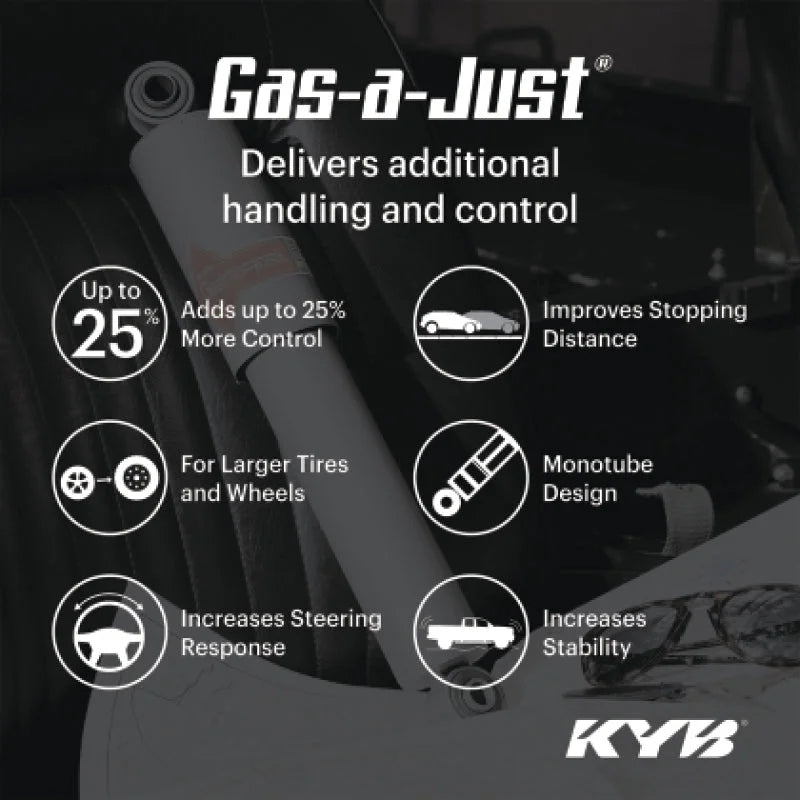 KYB 10-13 Mazda 3 (Exc. Mazdaspeed) Gas-A-Just Shock - Rear - Side View