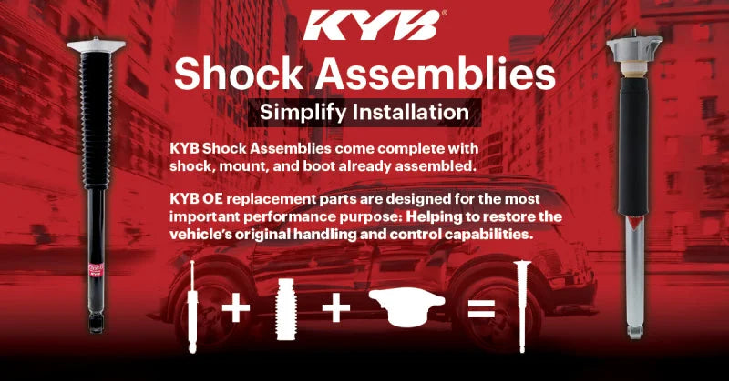 KYB 14-18 Mazda 3 Excel-G Shock Assembly - Rear - Side View
