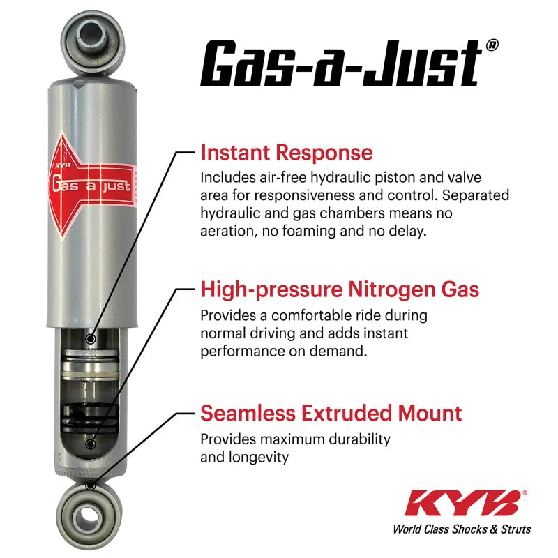 KYB 21-23 Ford Mustang Mach-E Gas-A-Just Gas Shock - Rear - Side View