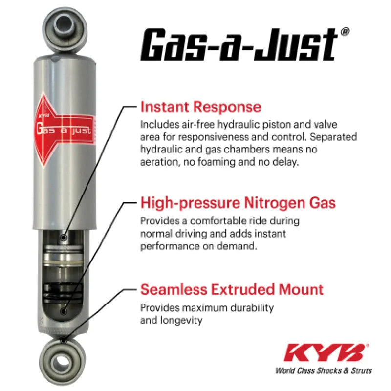 KYB 21-25 Ford F150 RWD (Exc. HD Payload Package) Gas-A-Just Shock - Front - Main Product View