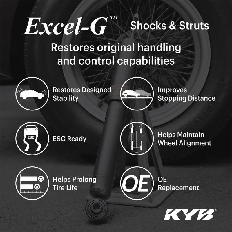 KYB Shocks & Struts Excel-G Front TOYOTA Celica 1990-92 TOYOTA Celica 1990-93 - Side View