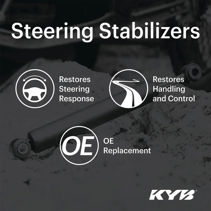 KYB Shocks & Struts Steering Stabilizers Front 18-23 Jeep Wrangler JL / 20-23 Gladiator - Main Product View