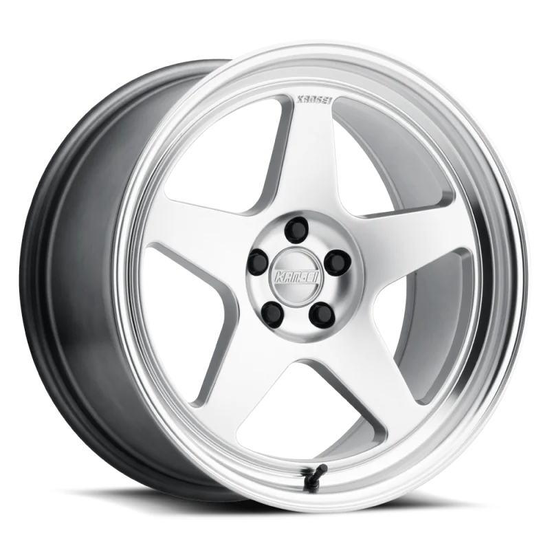 Kansei K12 KNP 15x7in / 4x100 BP / 0mm Offset / 73.1mm Bore - Hyper Silver Machined Lip Wheel