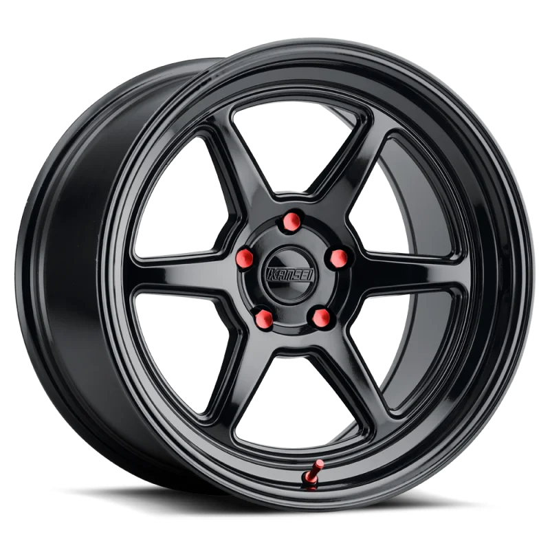 Kansei K14B Roku 18x10.5in / 5x108 BP / 12mm Offset / 63.4mm Bore - Gloss Black Wheel