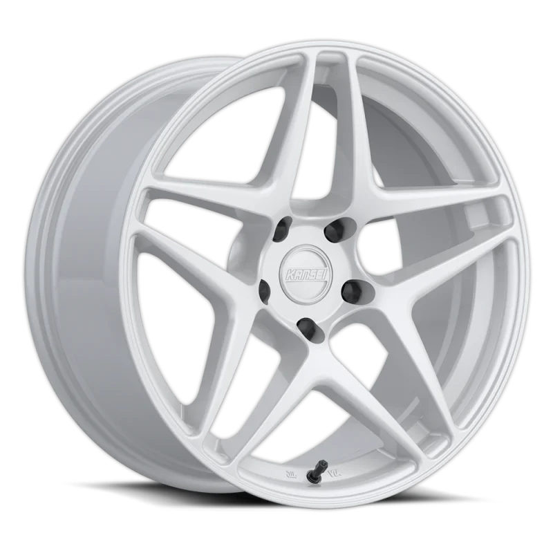 Kansei K15G Astro 18x8.5in / 5x112 BP / 35mm Offset / 66.56mm Bore - Gloss White Wheel