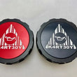 Load image into Gallery viewer, Kartboy Subaru Oil Cap V2 - Anodized Aluminum Center w/Laser Engraved Kartboy Nuke Logo