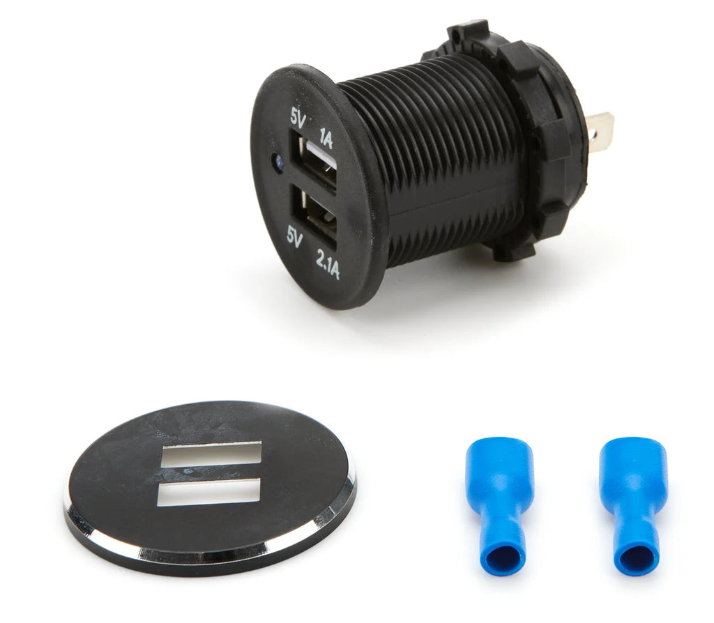 Keep It Clean Black Dash Mount Dual Port USB Charger KICUSB02