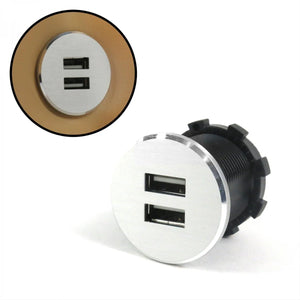 Keep It Clean Silver Dash Mount Dual Port USB Charger KICUSB01