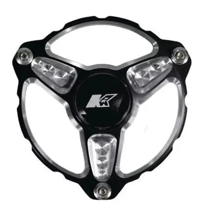 Keizer Aluminum Wheels Front Hub 3 Pin Micro LH w/Bearing Black 10P3-LH