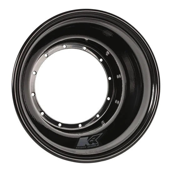 Keizer Aluminum Wheels Wheel Half 12-Blt 10in x 3in BS Black 103B